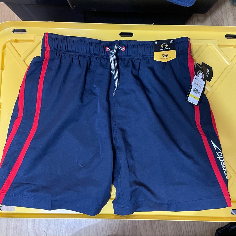Speedo swim trunks shorts upf 50+ stretch water repellent size M